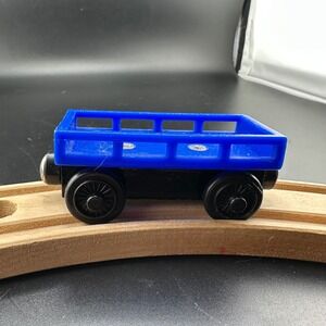 Thomas Train Wooden Railway Cargo Car Kids One Size Blue Excellent Vintage 2003